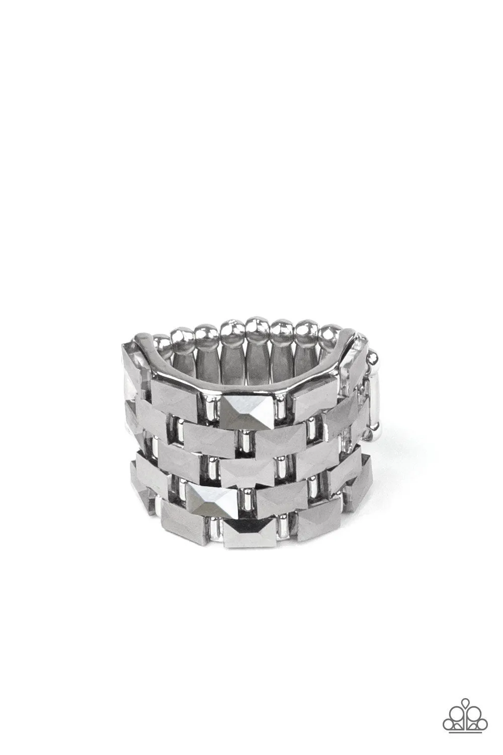 Checkered Couture Silver-Ring