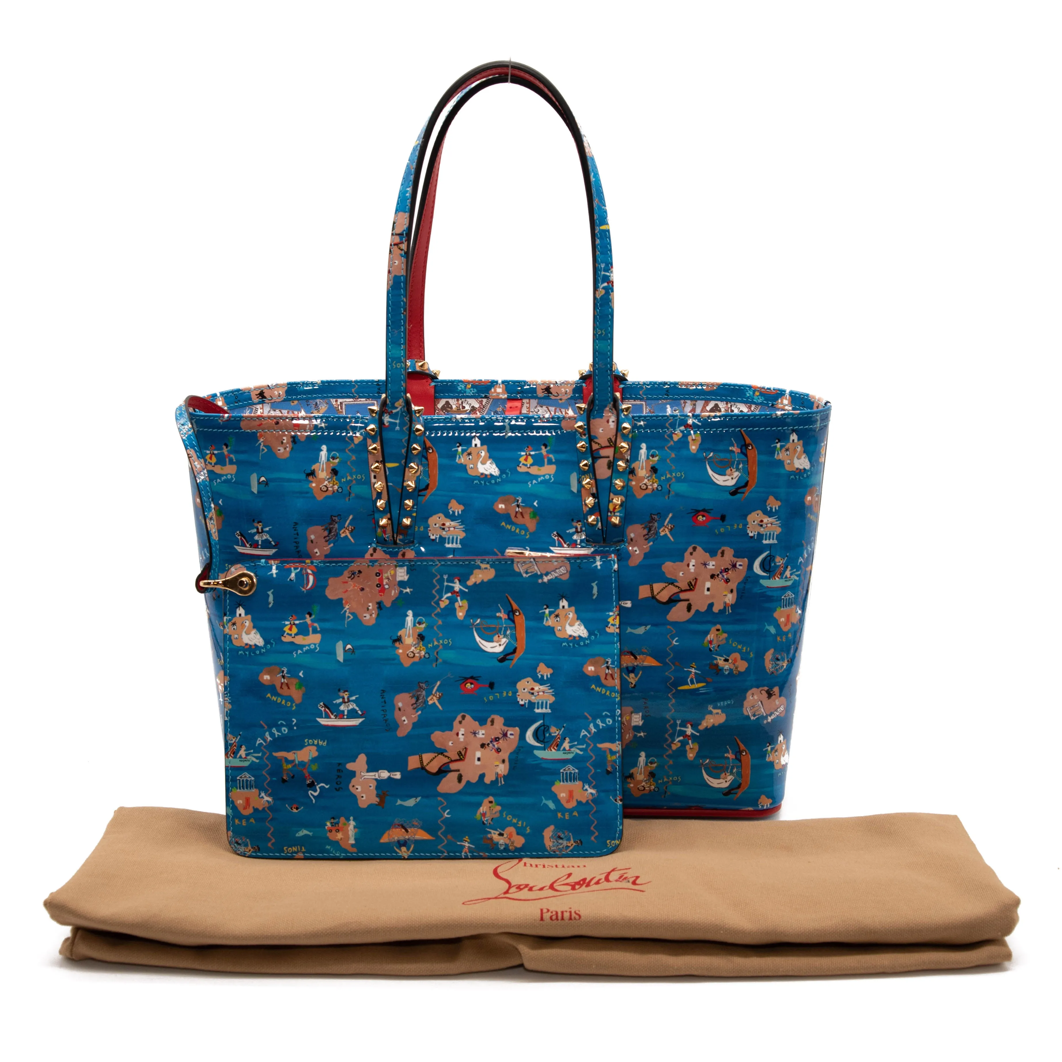 Christian Louboutin Cabata Small Loubi Odyssey Print Tote