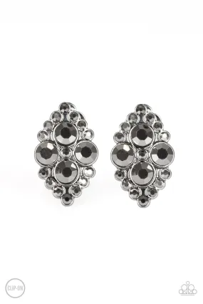 City Gardens Black Clip-On-Earrings