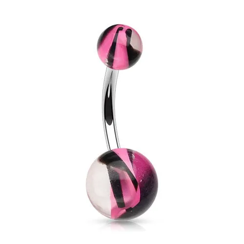 Colour Blow Out Acrylic Belly Bar