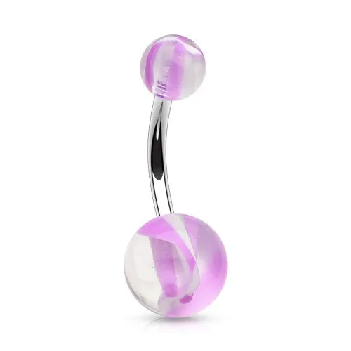 Colour Blow Out Acrylic Belly Bar