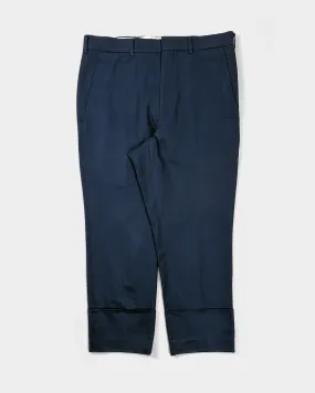 Comme Des Garçons Navy Blue Straight Suit Pants 2012