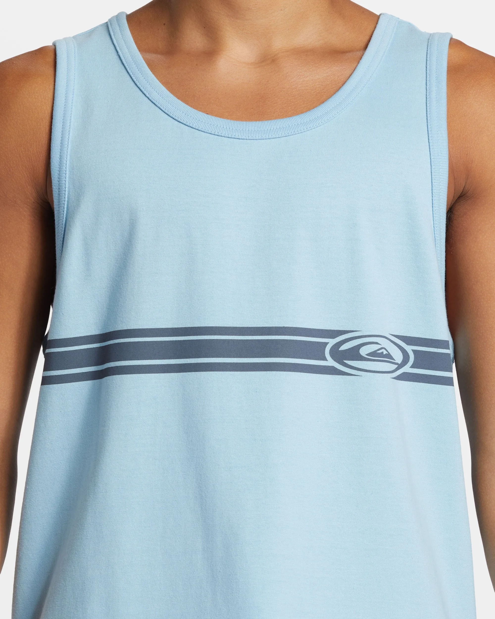 Comp Stripe Tank - Airy Blue