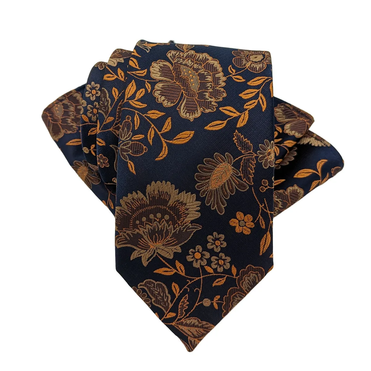 Copper Blossom Pocket Square