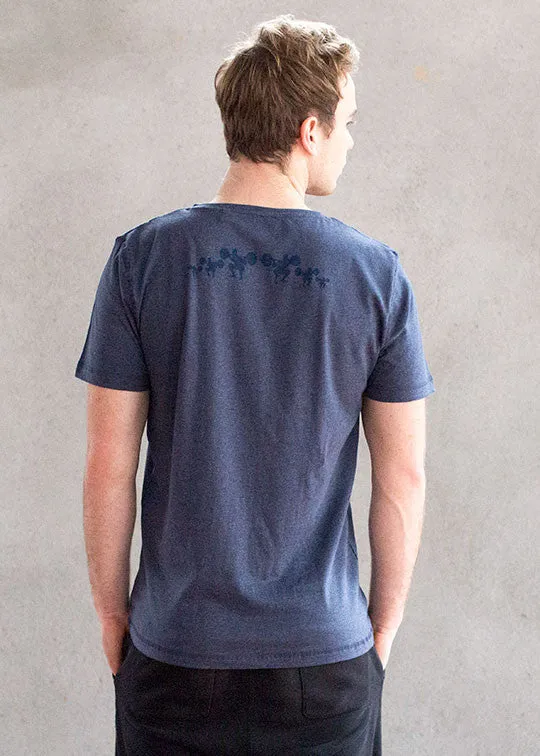 Core blue heathered v-neck