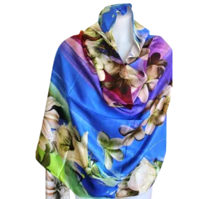 Deidaa Frangipani Floral Silk Scarf