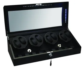 Diplomat Black Edition Eight Watch Winder with LED's