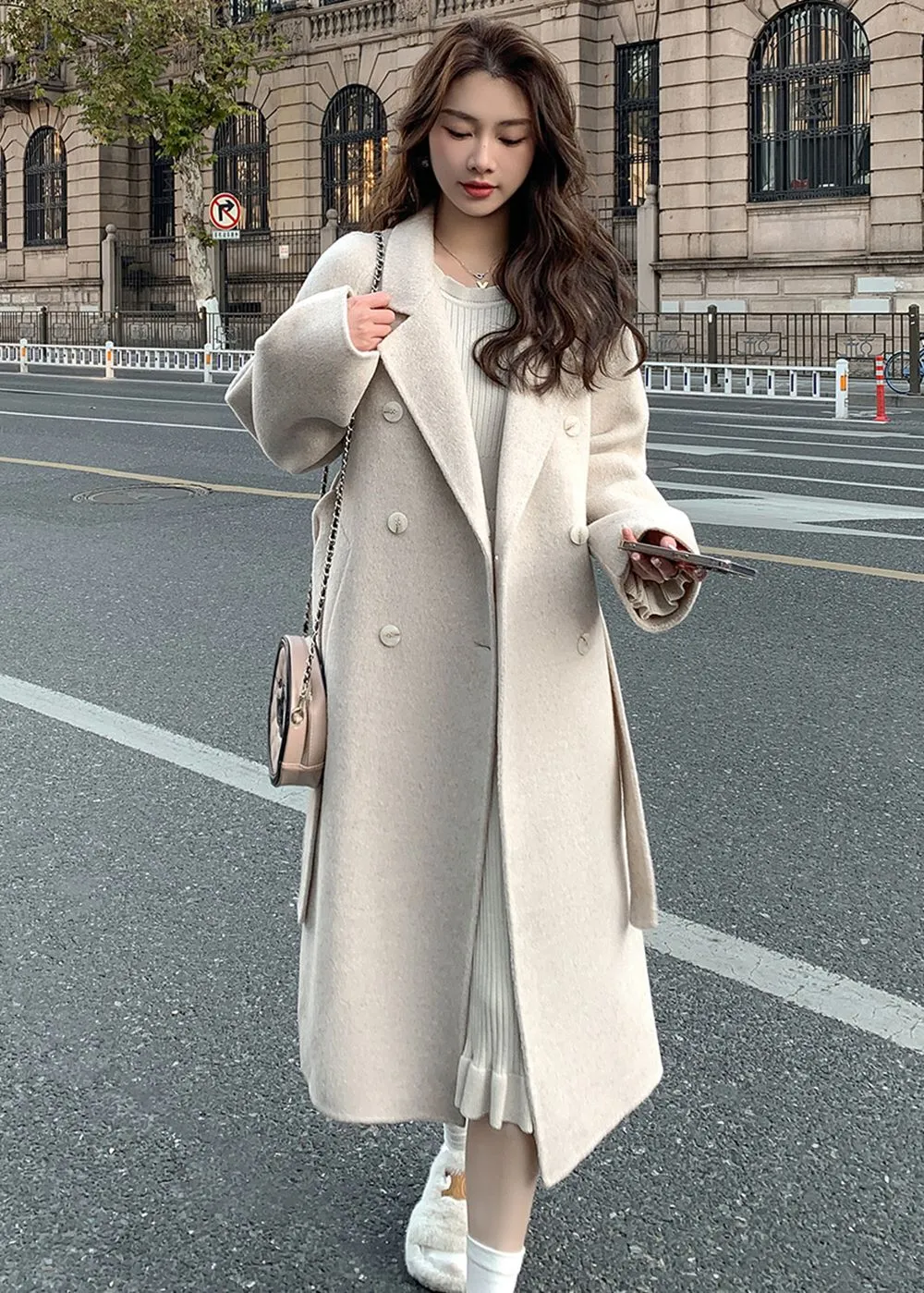 Double Face Wool Blend Coat