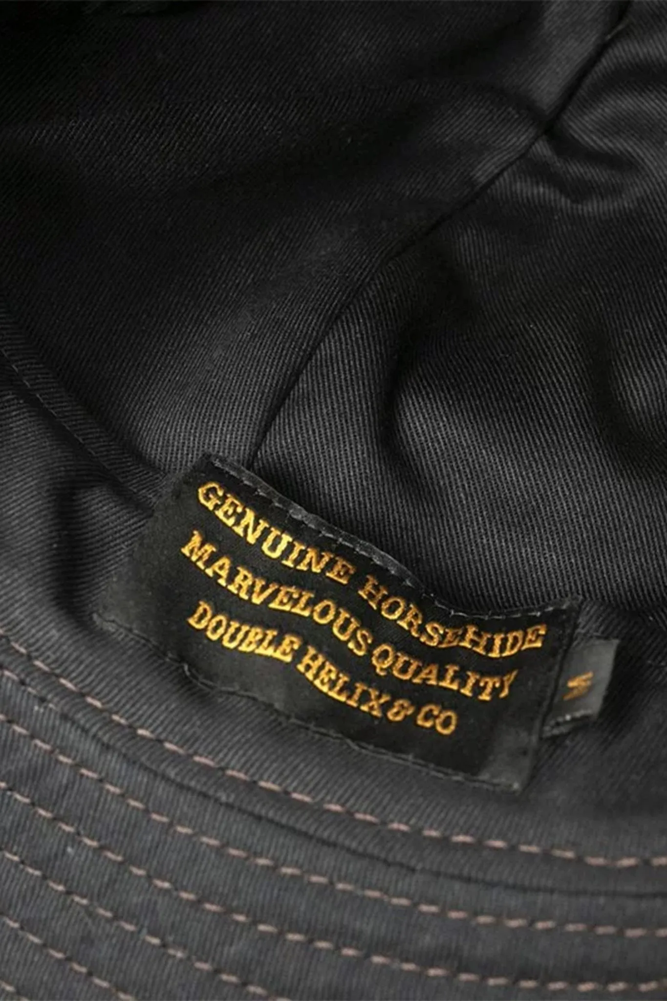 Double Helix Military Horsehide Hat - Black