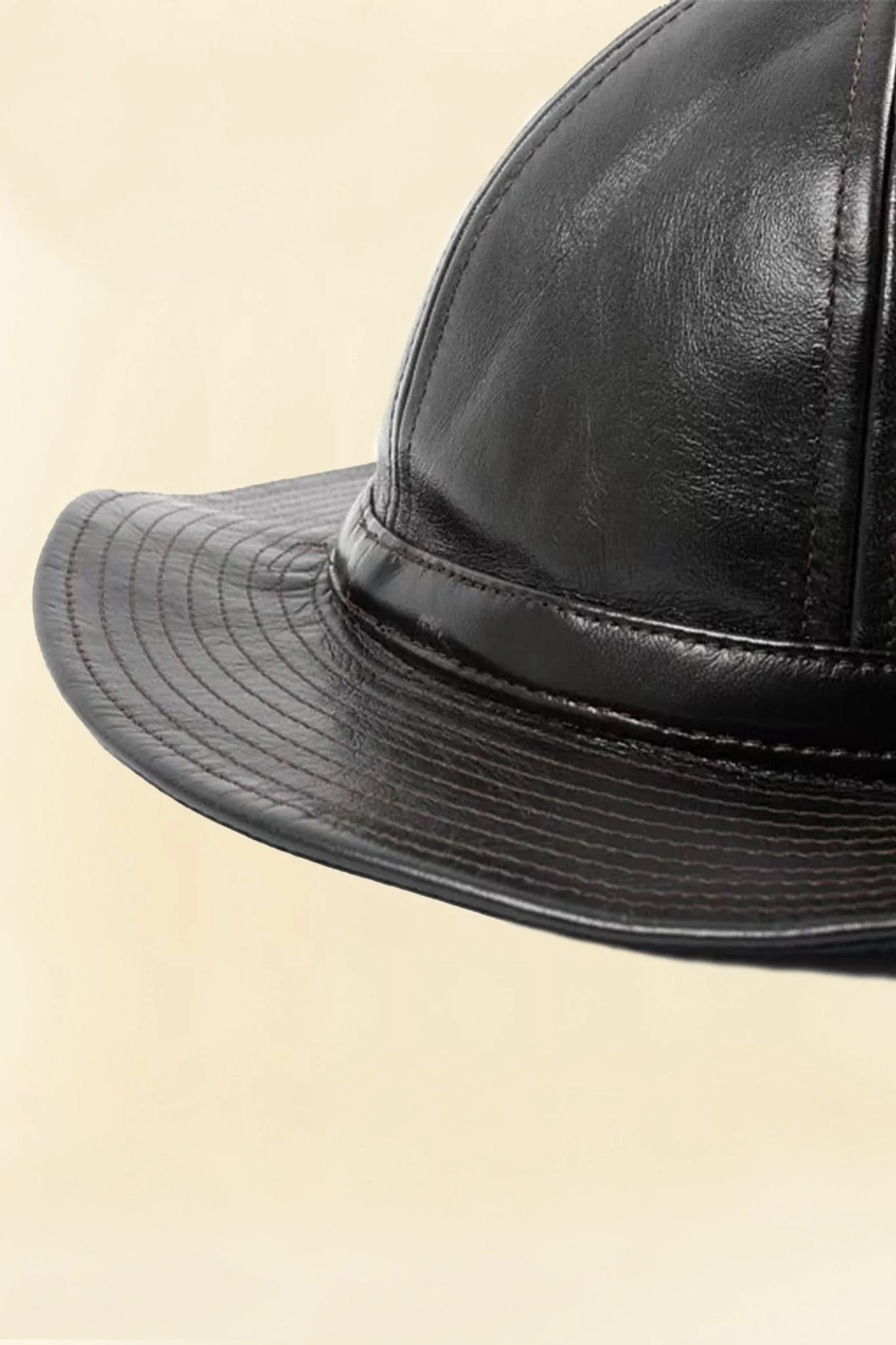 Double Helix Military Horsehide Hat - Black