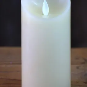 Flameless Cream Pillar Candle ~ Moving Flame