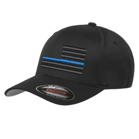 FLEXFIT Thin Blue Line Black Flag Hat