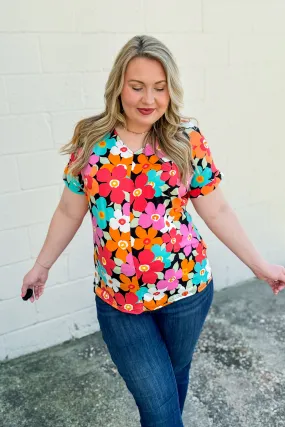 Flowers Are Blooming Floral Top