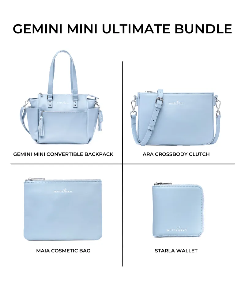 Gemini Mini Convertible Backpack - Ice Blue - [OUTLET FINAL SALE]