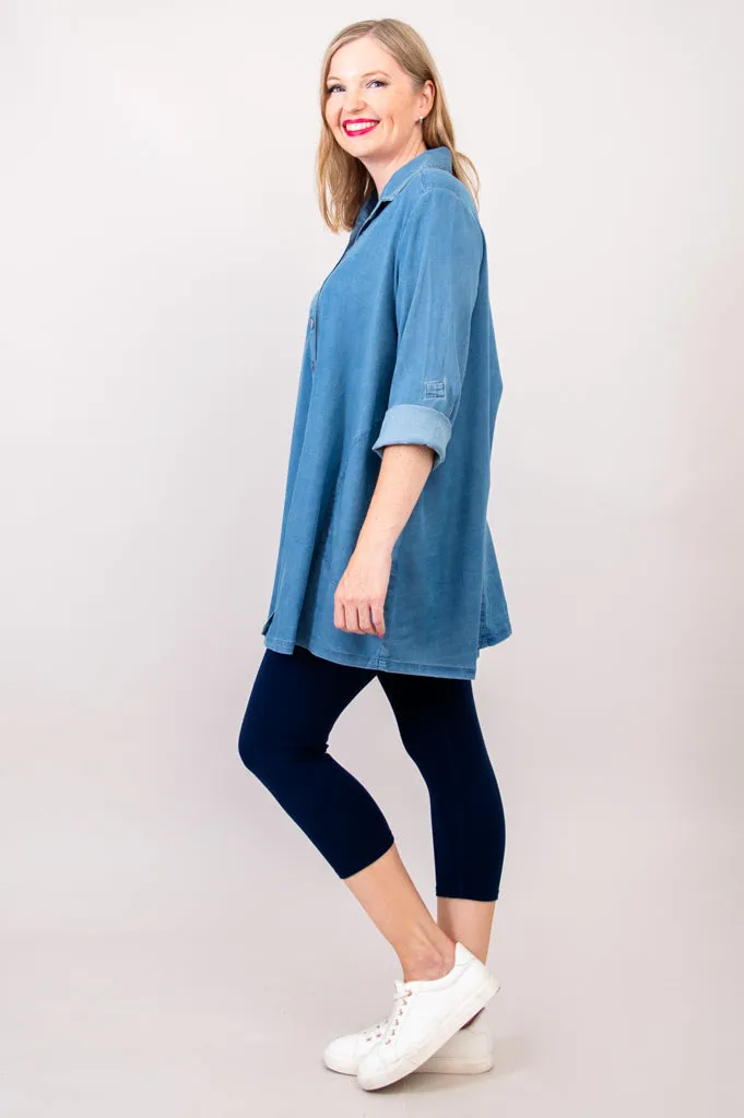 Gill Blouse, Tencel Denim