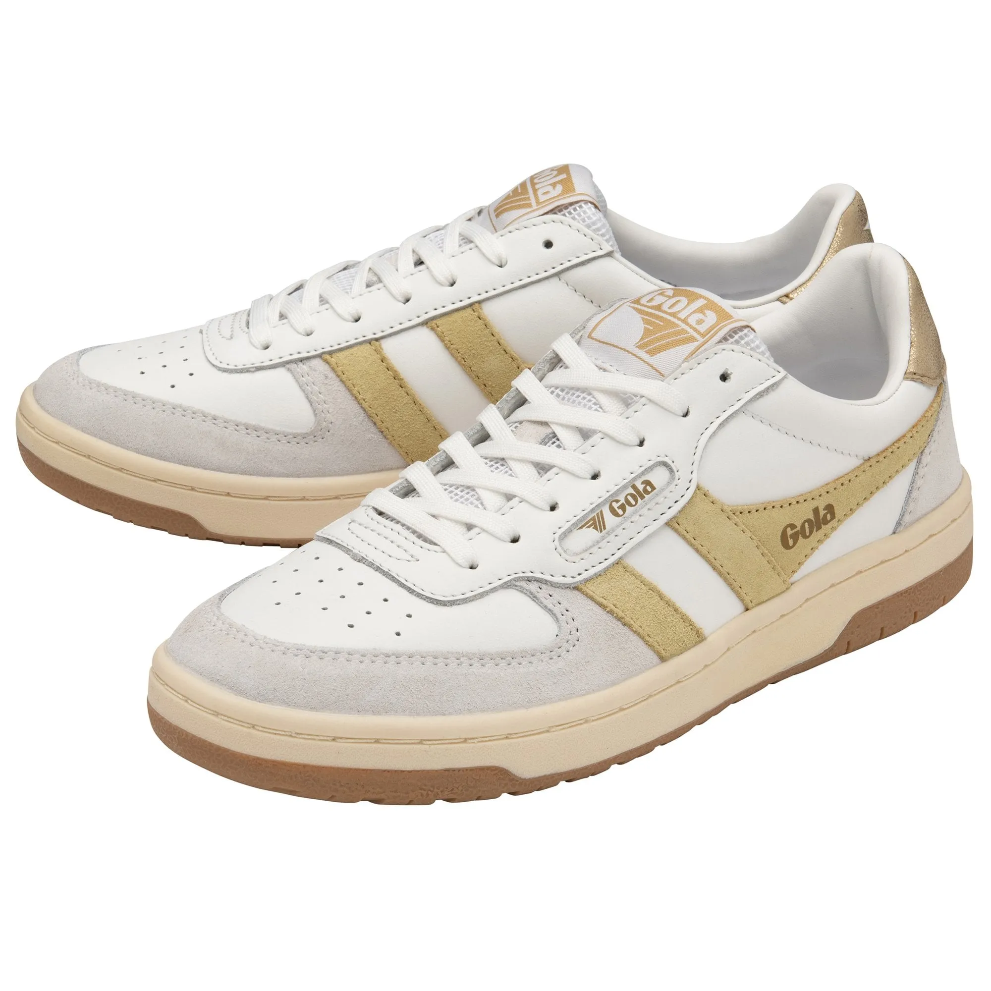 GOLA HAWK Blanc CItron Sneakers Baskets adultes