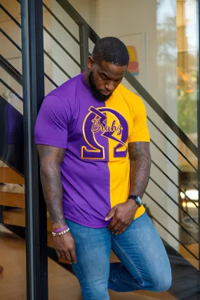 Half Purple/Gold Ω Bruhz Chenille Tee