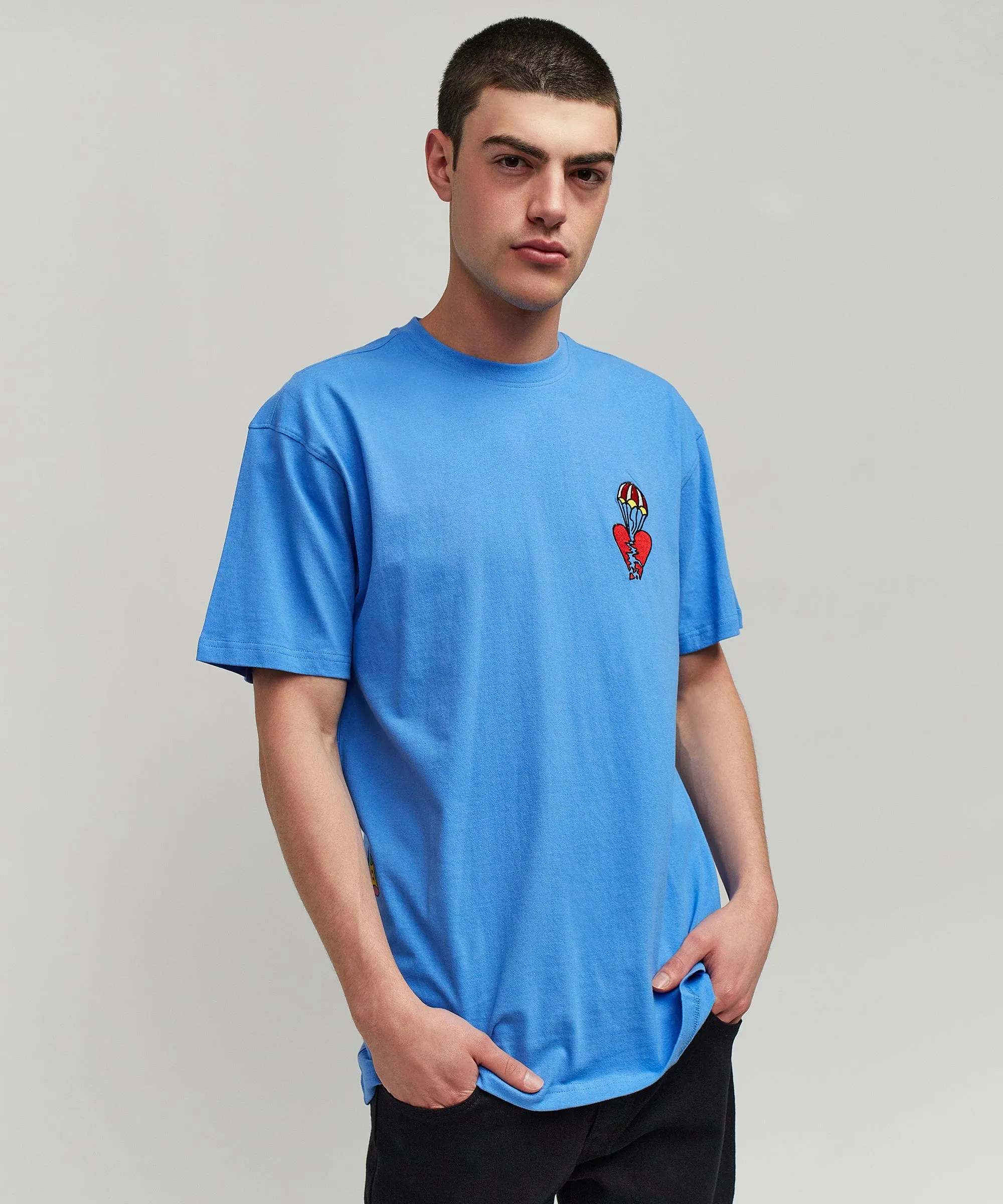 Heart Broken Short Sleeve Tee - Blue