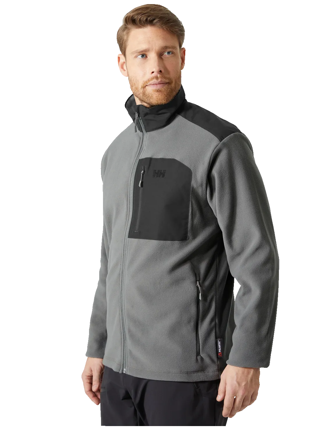 Helly Hansen Men's Daybreaker Block Full Zip Microfleece (Concrete)