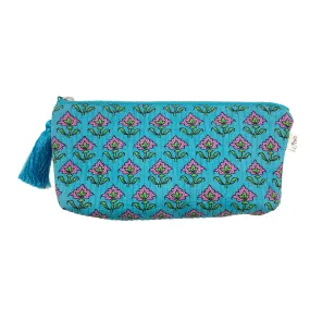 Hold Me Clutch - Quilted Blue Floral