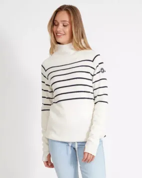 Holebrook Martina Windproof Off White Navy Stripe