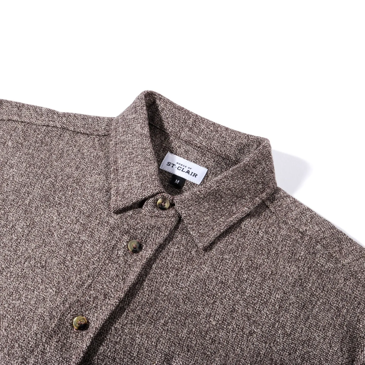 HOUSE OF ST. CLAIR 1905 SHIRT MARLED TWEED BROWN