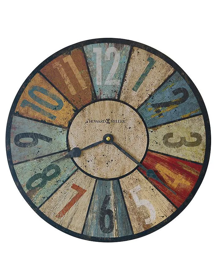 Howard Miller Sylvan II Wall Clock - Distressed Multi-Color Dial - 13 Inches