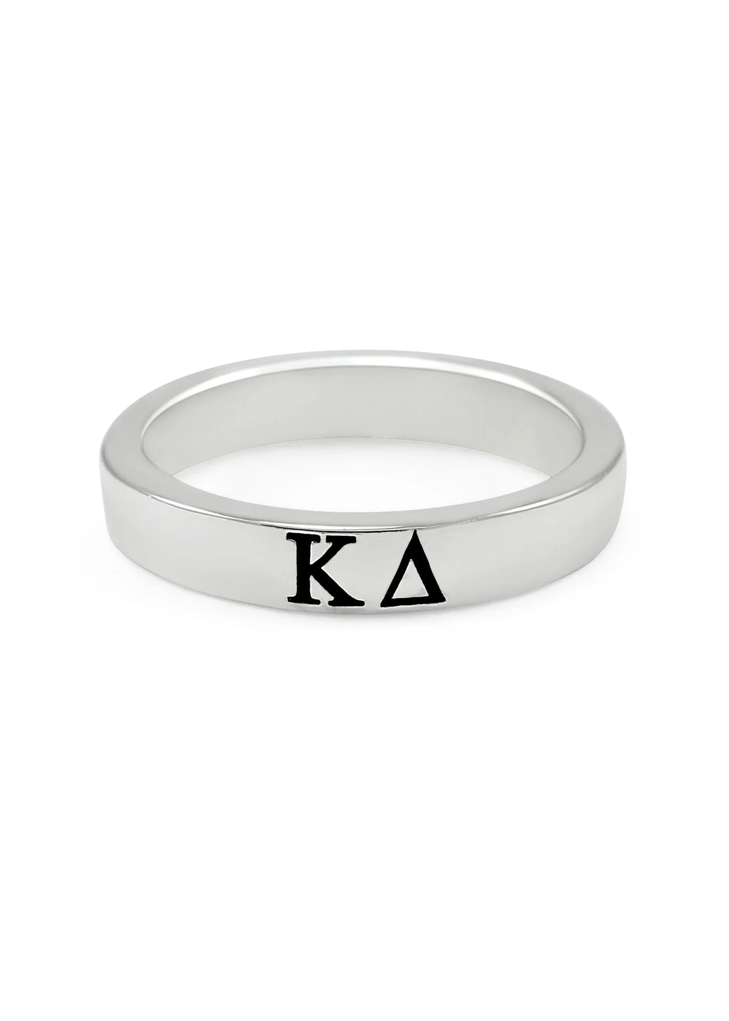 Kappa Delta Sterling Silver Skinny Band Ring