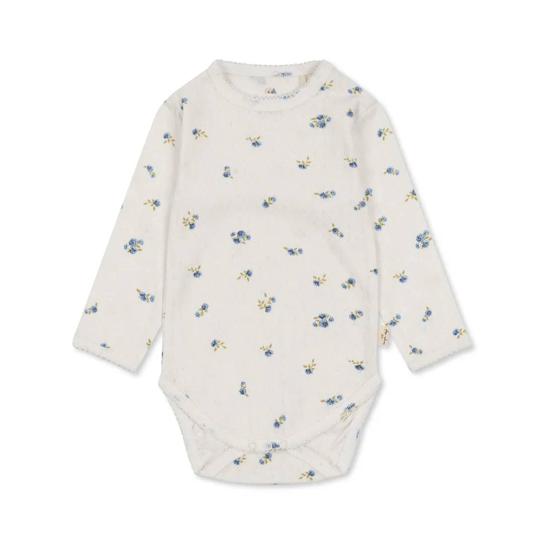 Konges Sløjd Bodysuit Minnie - Bonderose Blue