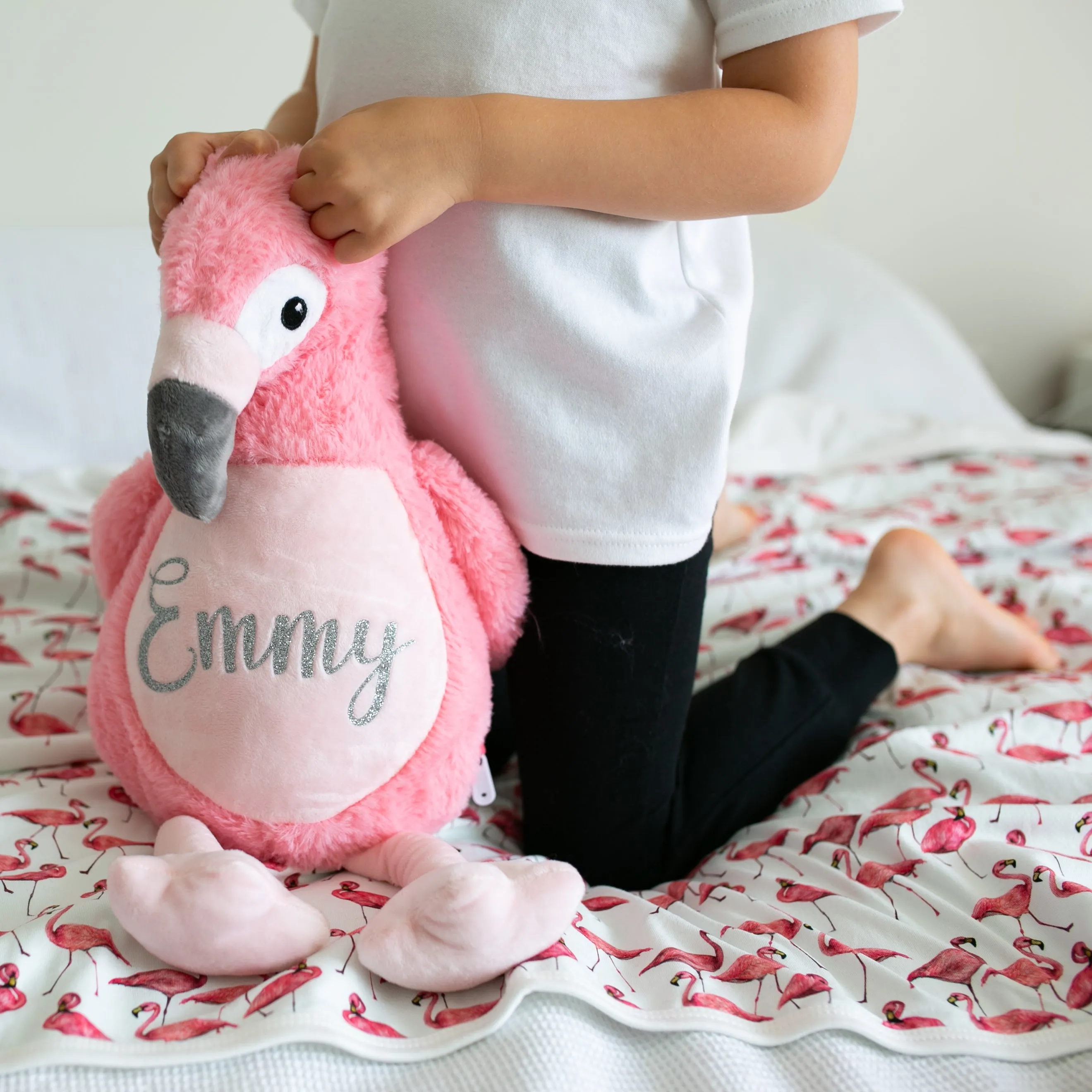 Large Personalised Pink Flamingo Teddy