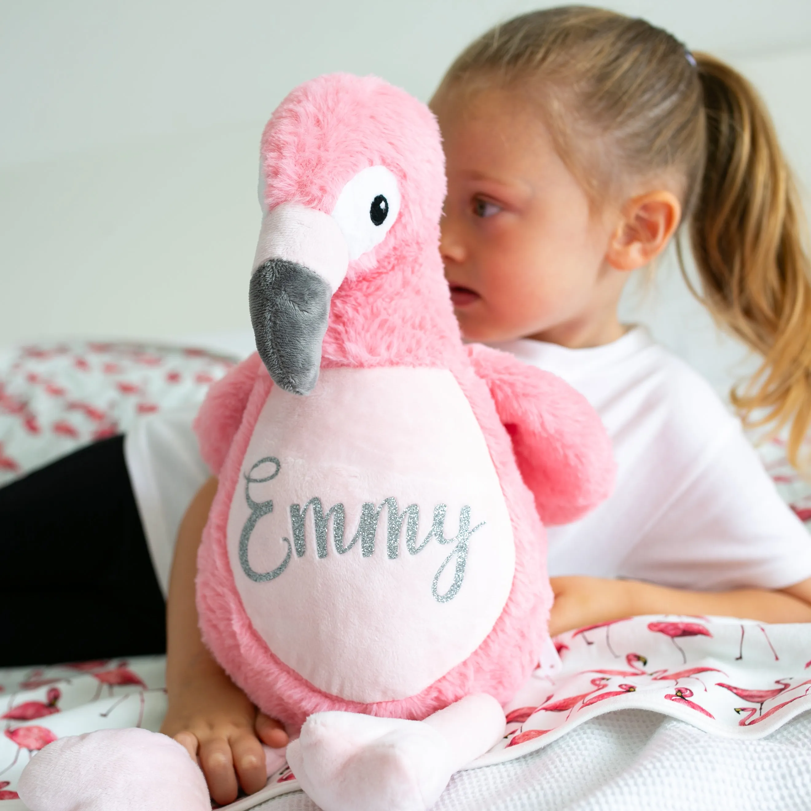 Large Personalised Pink Flamingo Teddy