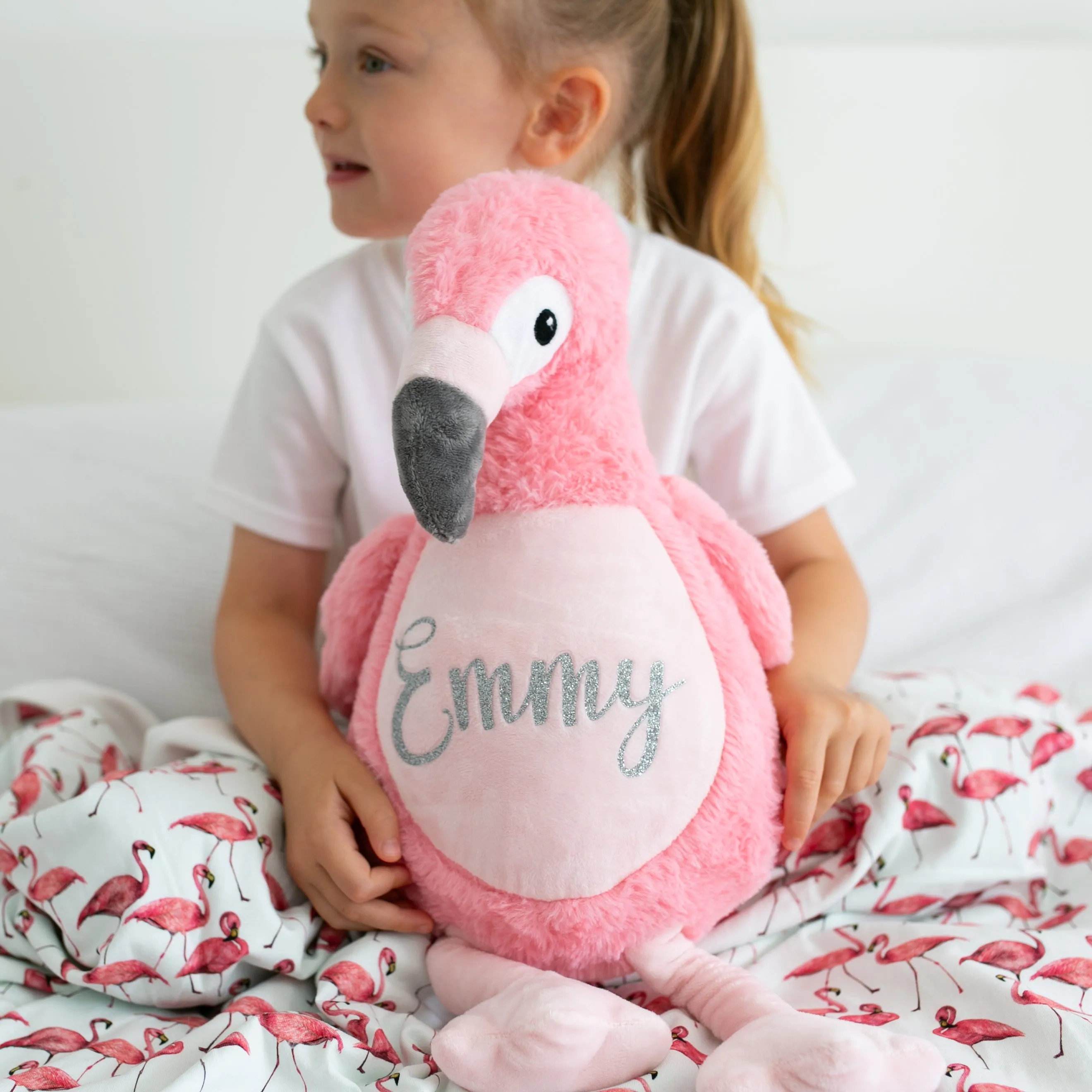 Large Personalised Pink Flamingo Teddy