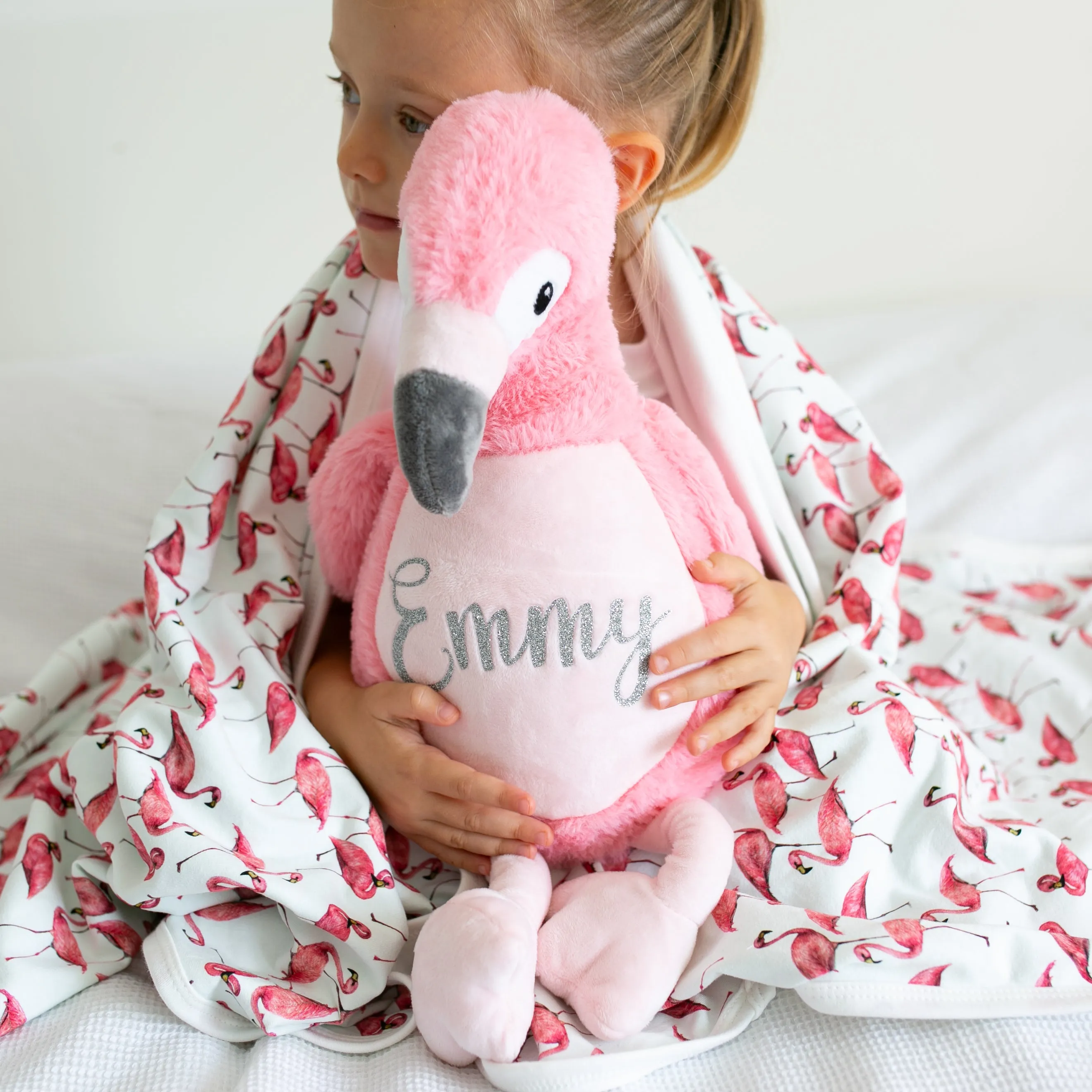 Large Personalised Pink Flamingo Teddy