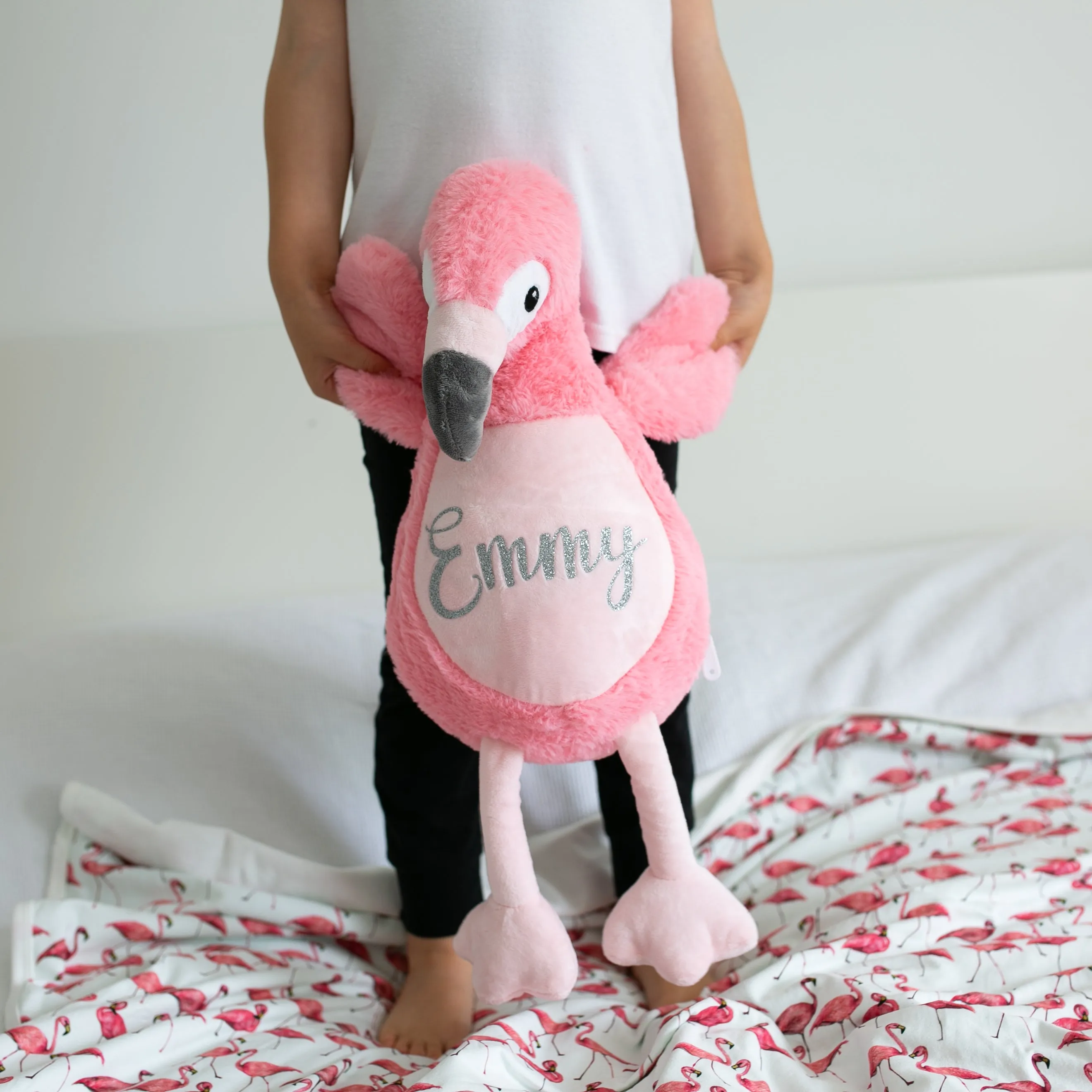 Large Personalised Pink Flamingo Teddy