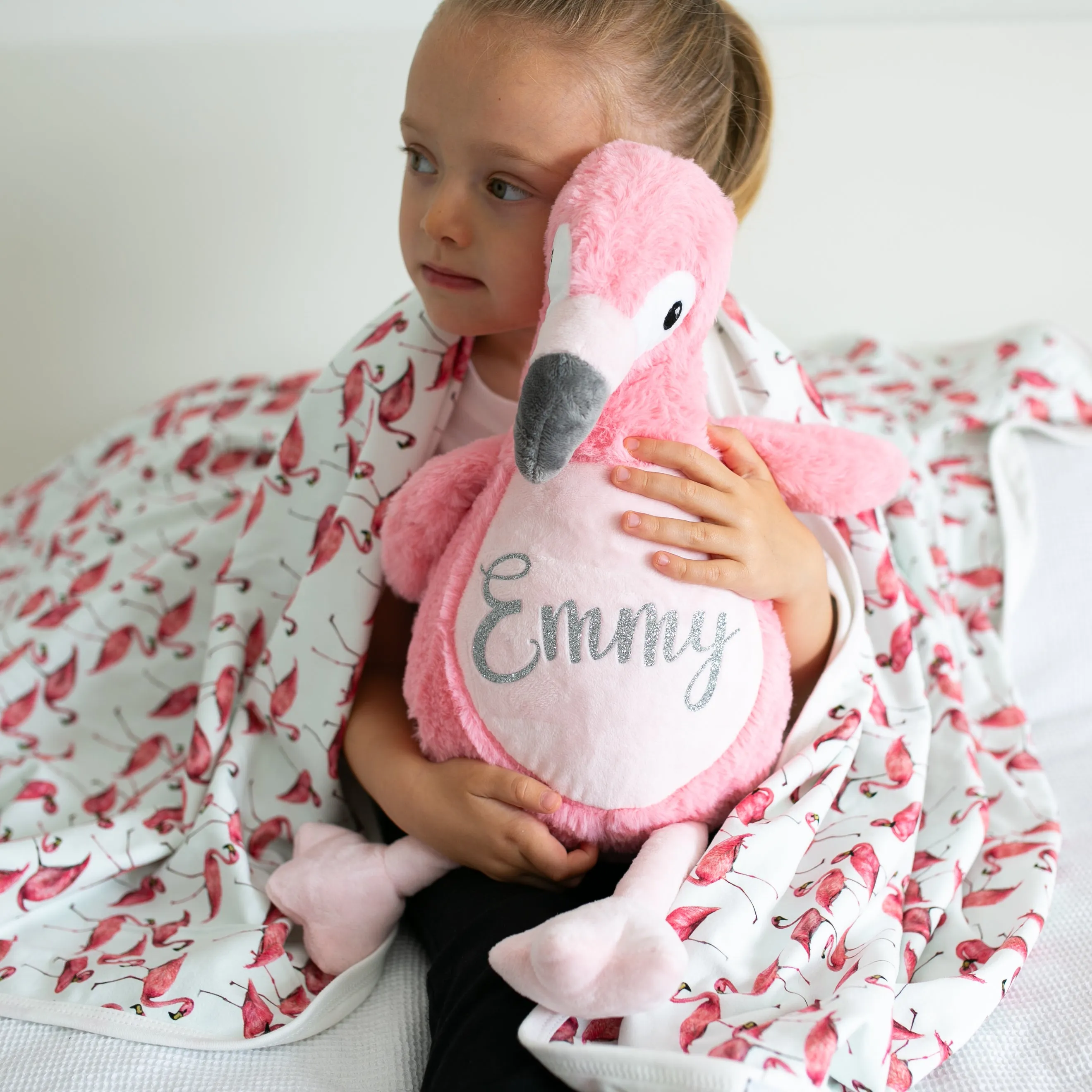 Large Personalised Pink Flamingo Teddy