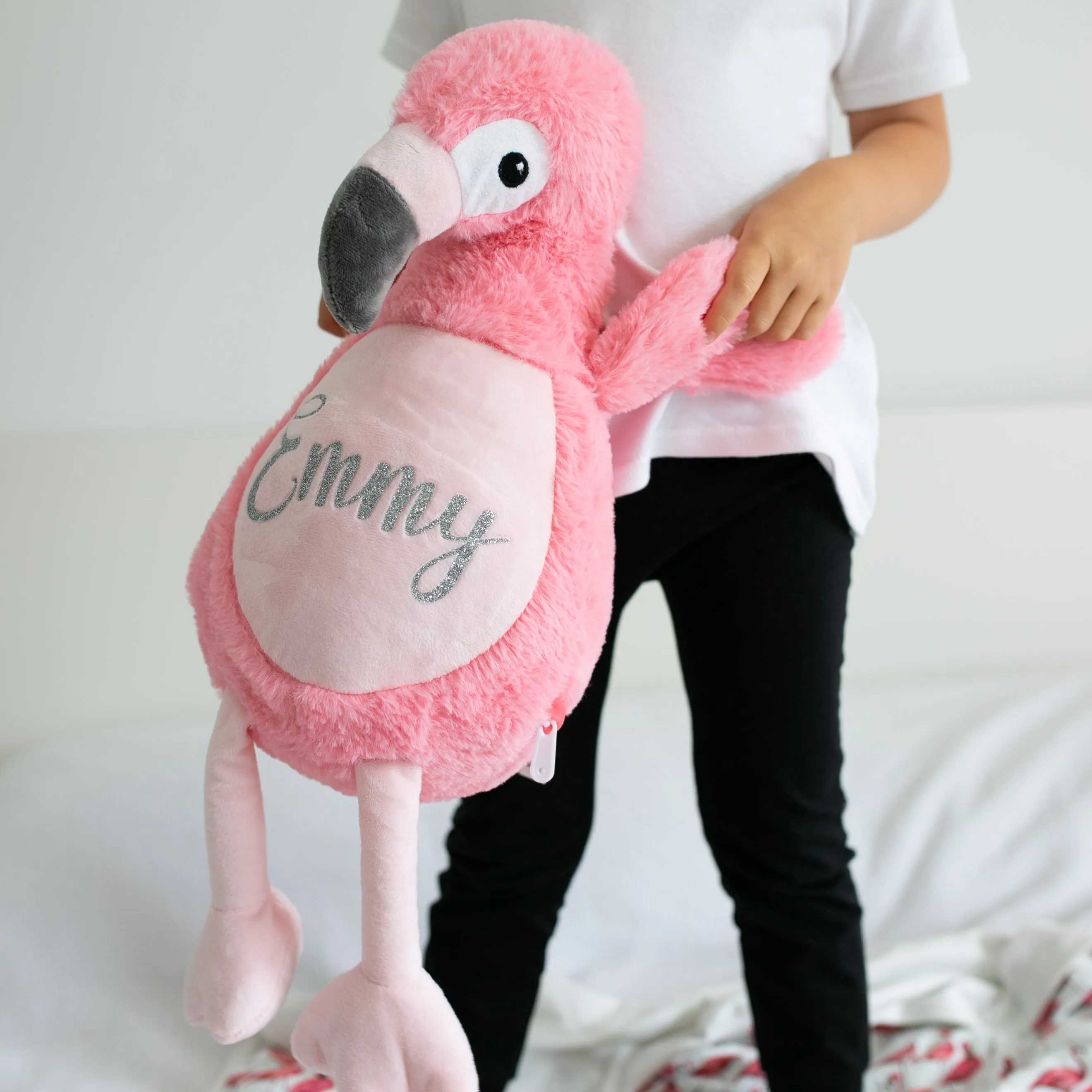 Large Personalised Pink Flamingo Teddy