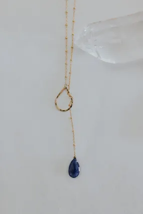 Lariat Necklace - Blue Sapphire