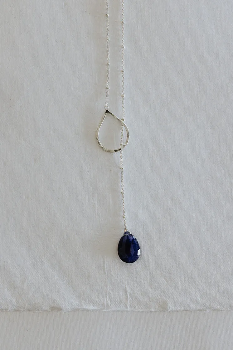 Lariat Necklace - Blue Sapphire