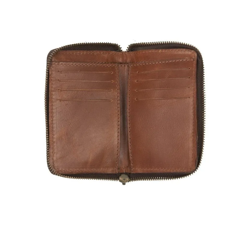 Leather Zip-up Wallet