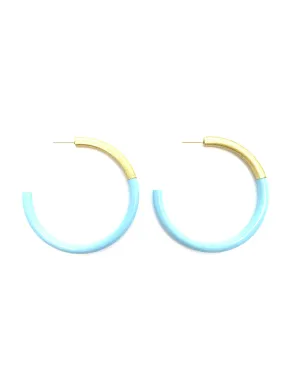 Lg LIZ Hoops in Baby Blue