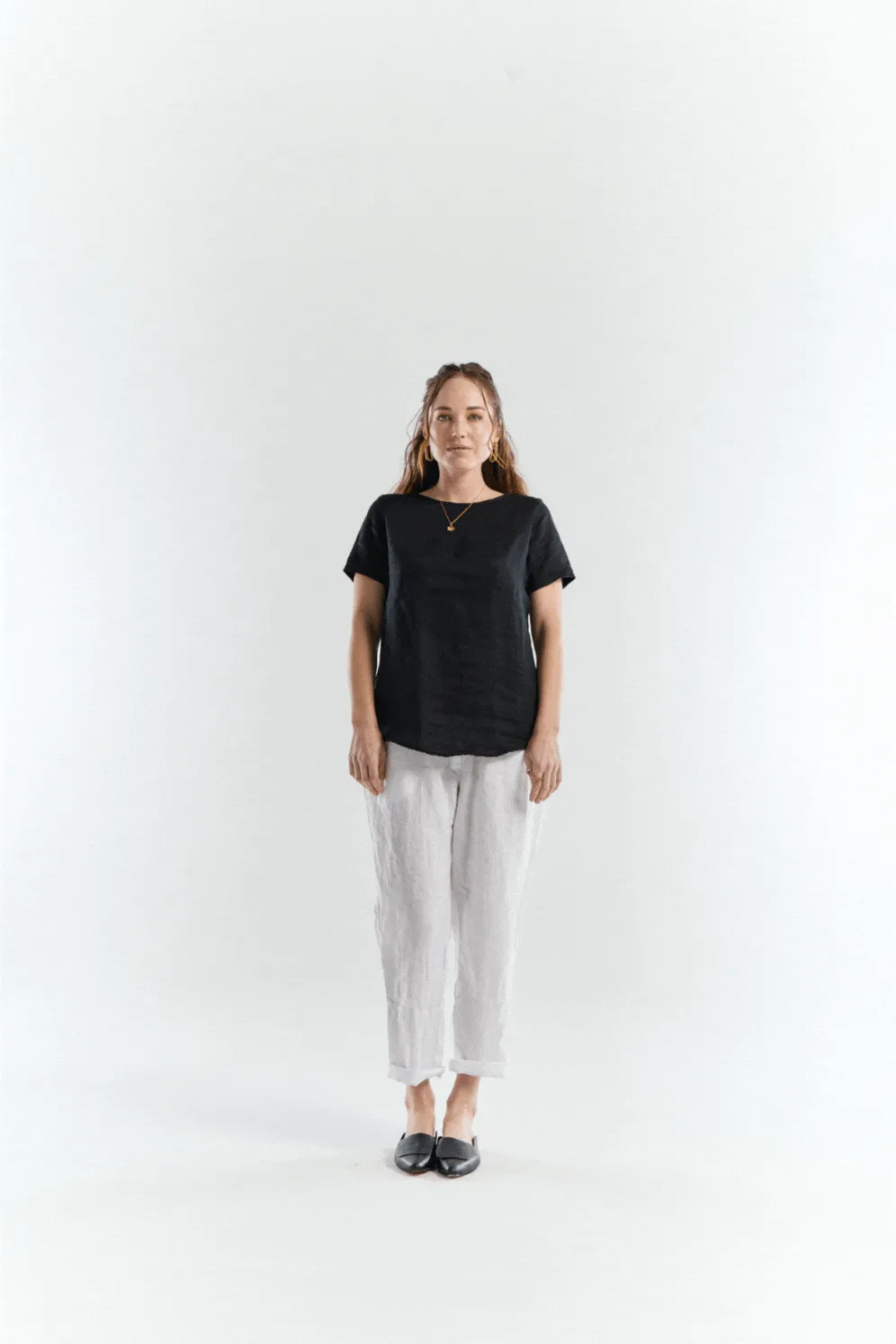 Linen Tee | Black