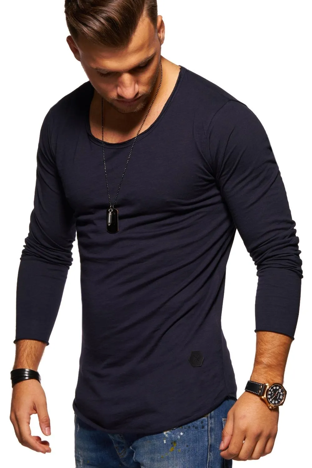 Longline Longsleeve Navy 7315