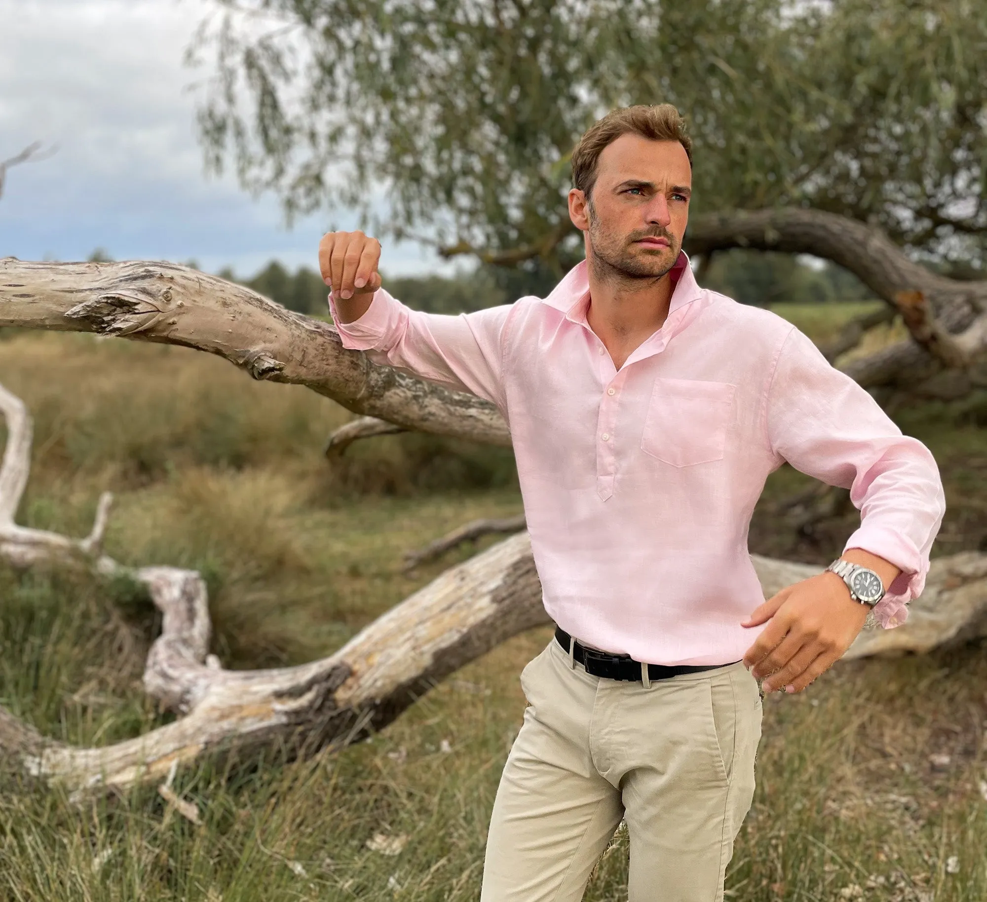 Lymington Pink Explorer Hemp Shirt