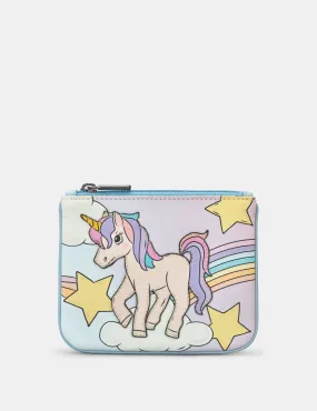 Magical Unicorn Zip Top Leather Purse