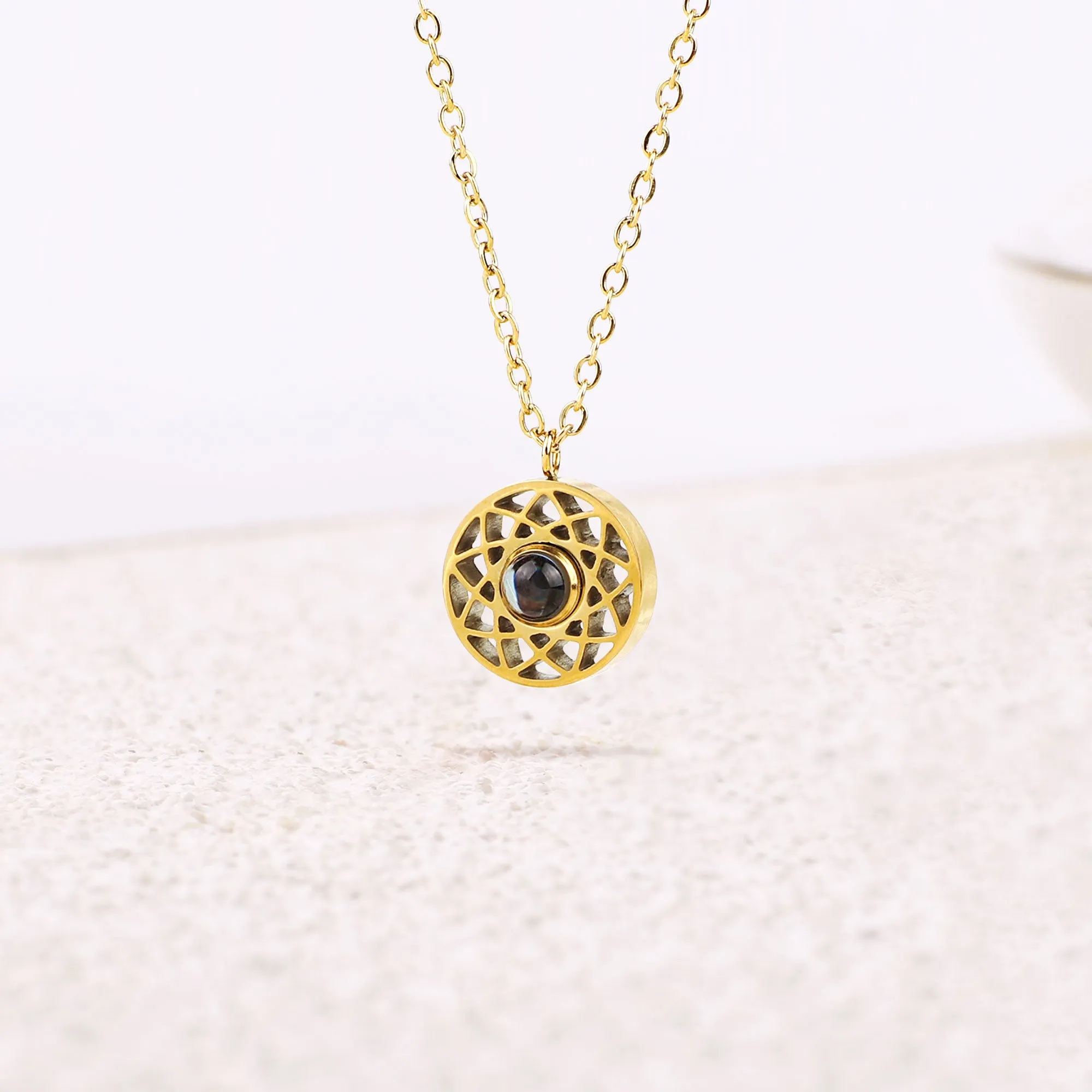 Mandala Photo Necklace