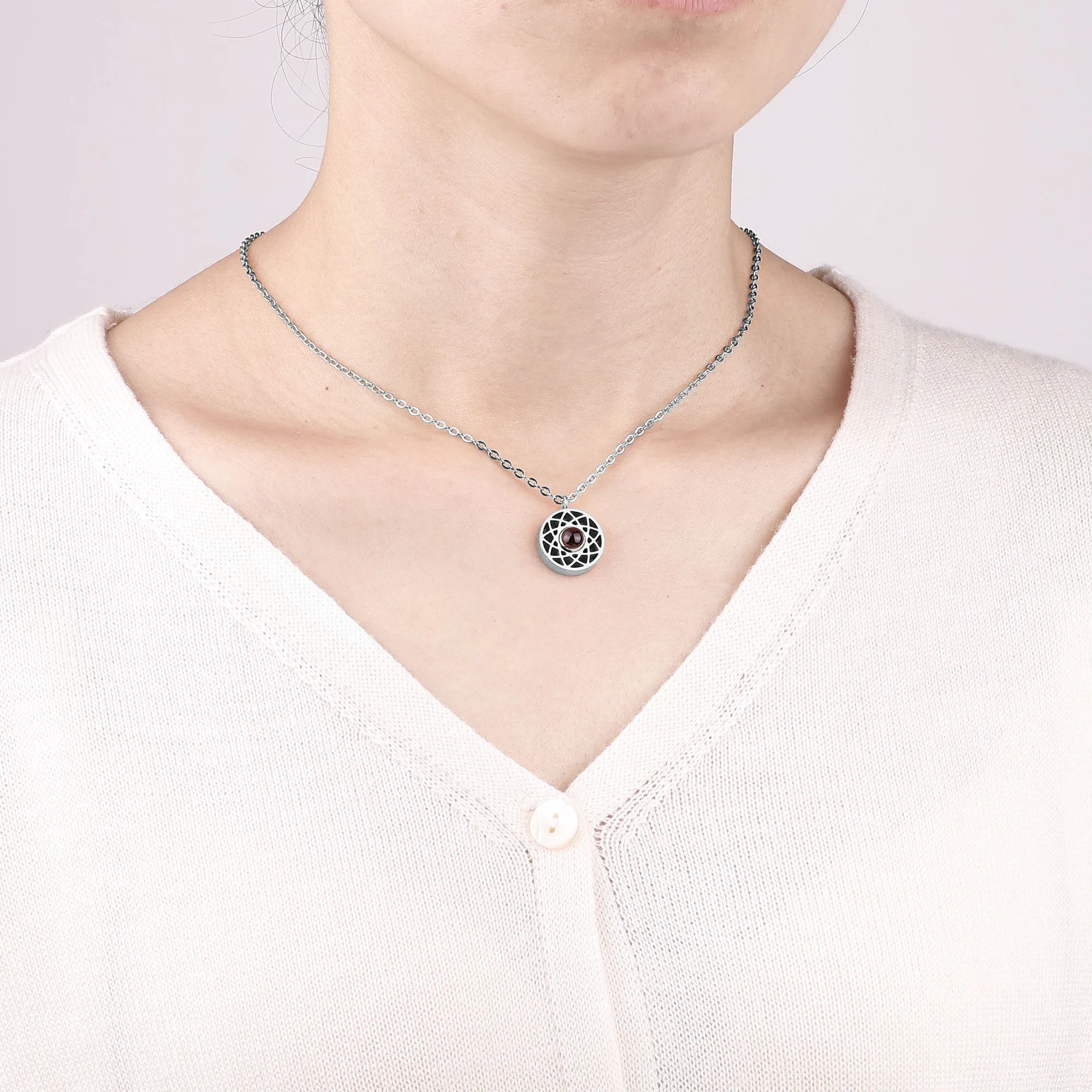 Mandala Photo Necklace