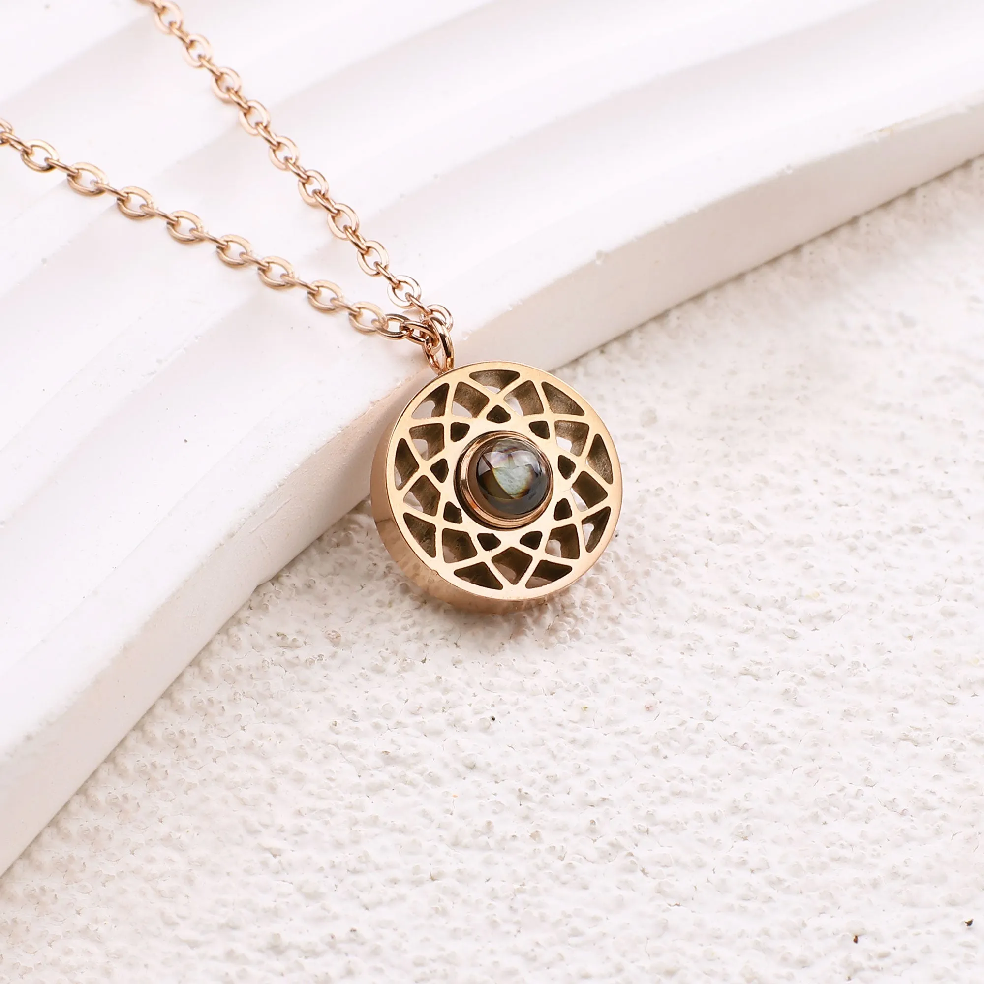 Mandala Photo Necklace