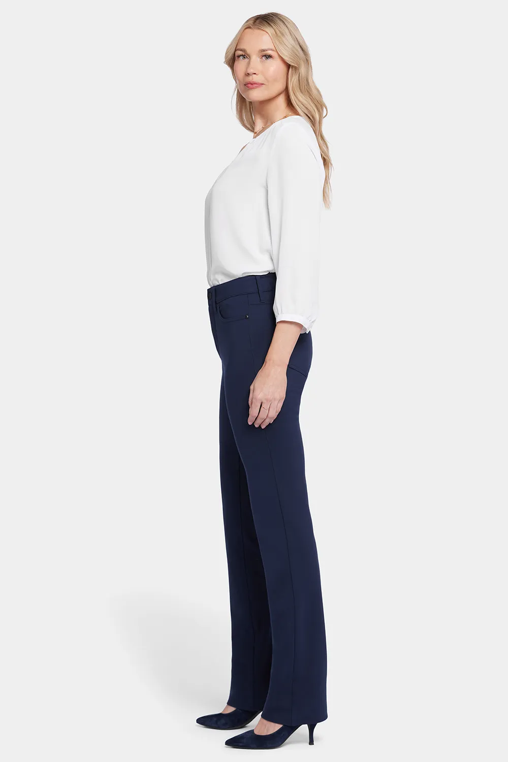 Marilyn Straight Pants In Petite - Oxford Navy