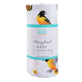 Maryland Baby Muslin Swaddle Receiving Blanket