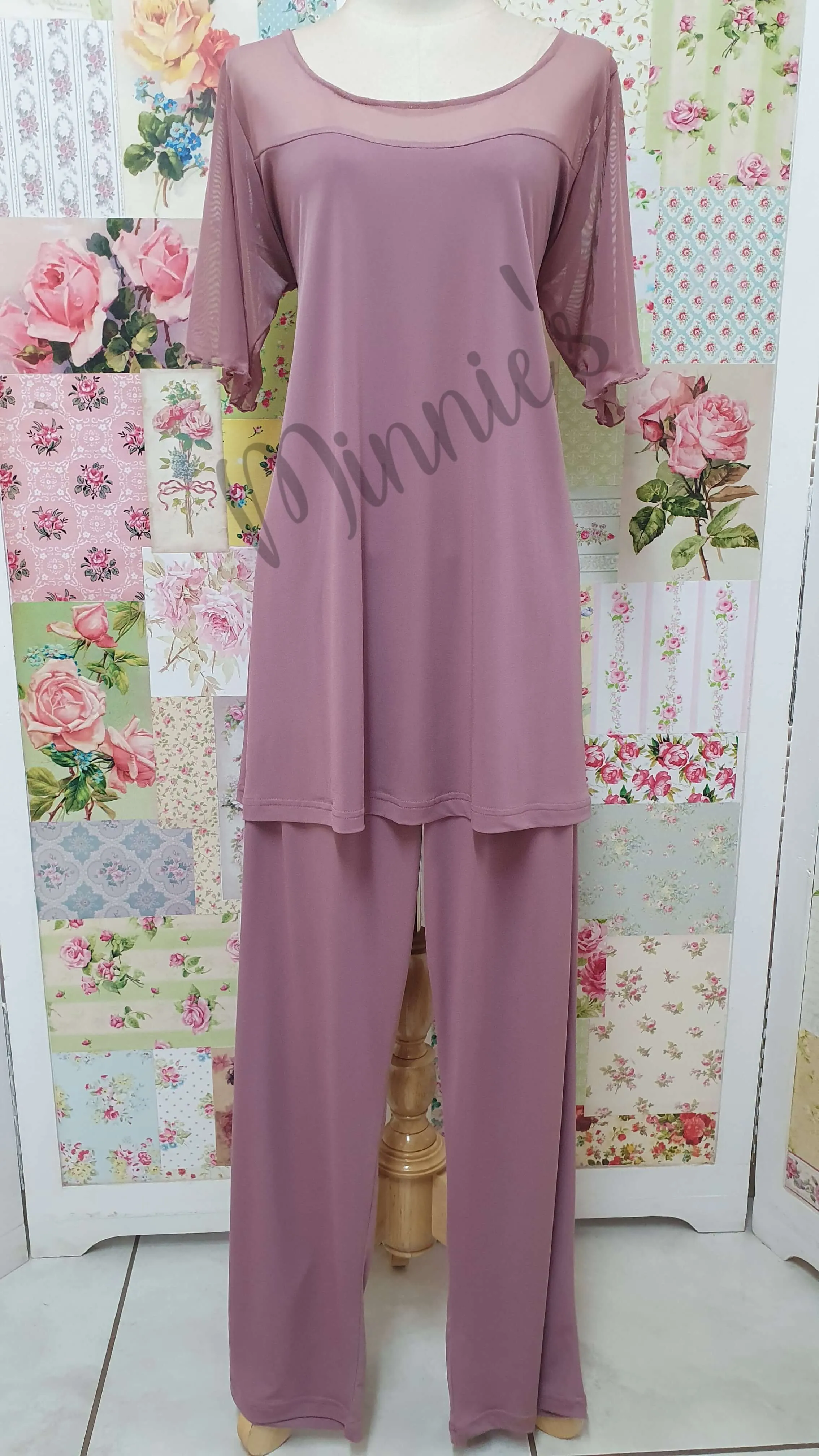 Mauve 3-Piece Pants Set SH0144